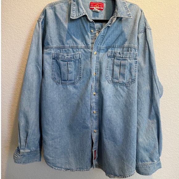 Vintage Marlboro Denim Button Down Size XL - Picture 1 of 5